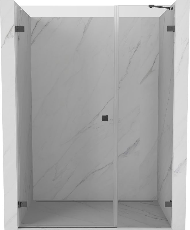 Drzwi prysznicowe uchylne Mexen Lunar-B transparent gun gray 135x200 cm 1 szt.