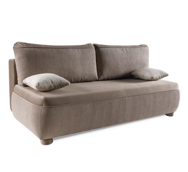 Stylowa sofa rozkładana ADDA 211x93cm brązowy sztruks Poso 03 1szt.