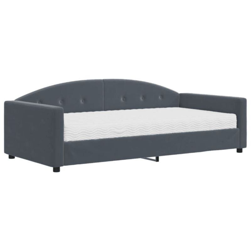 Sofa rozkładana WaszeMeble 100x200 cm Ciemnoszary aksamit WM-3197285 1 szt.