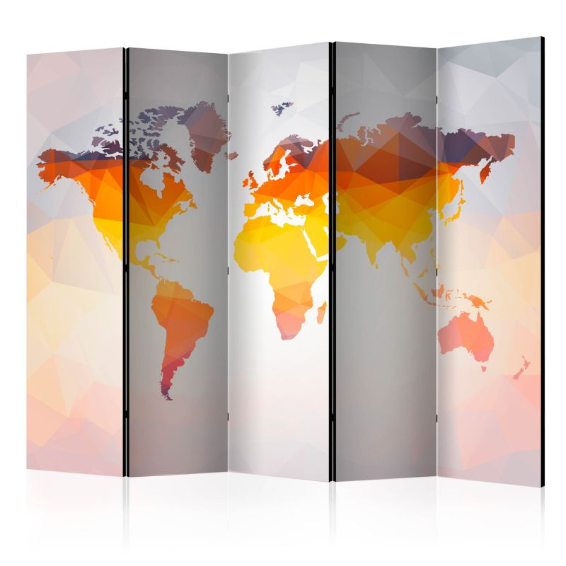 Parawan akustyczny Artgeist Mapy 225x172 cm Mapy 1 szt