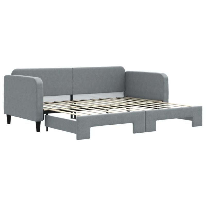 Sofa rozkładana WaszeMeble 90x200 cm Jasnoszary tkanina WM-3196816 1 szt.