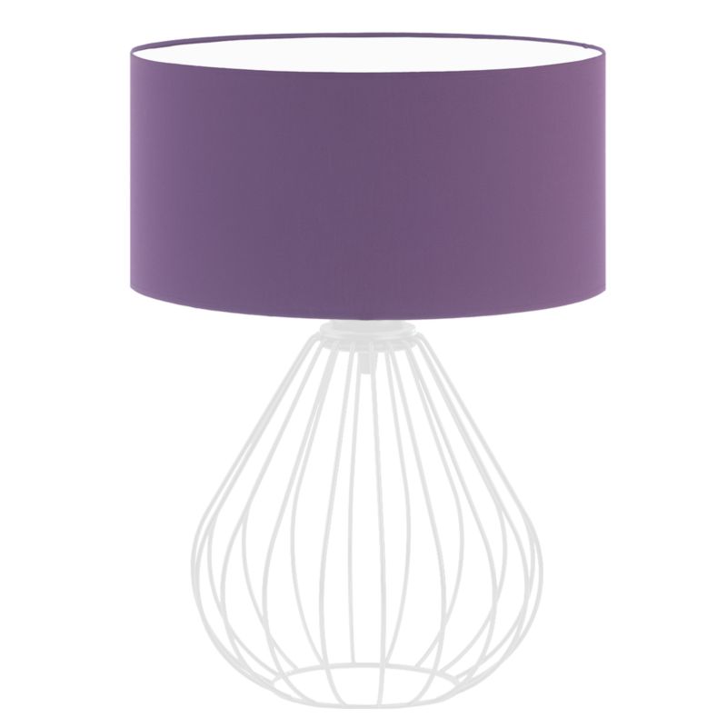 Lampka Nocna Volta Light Factory Konwalia Abażur Biały/Fioletowy 1xE27 1szt.