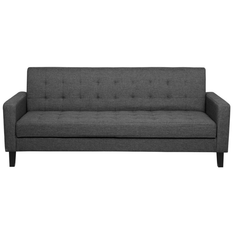 Sofa rozkładana dla 3 osób Vehkoo Ciemnoszary 1 szt.