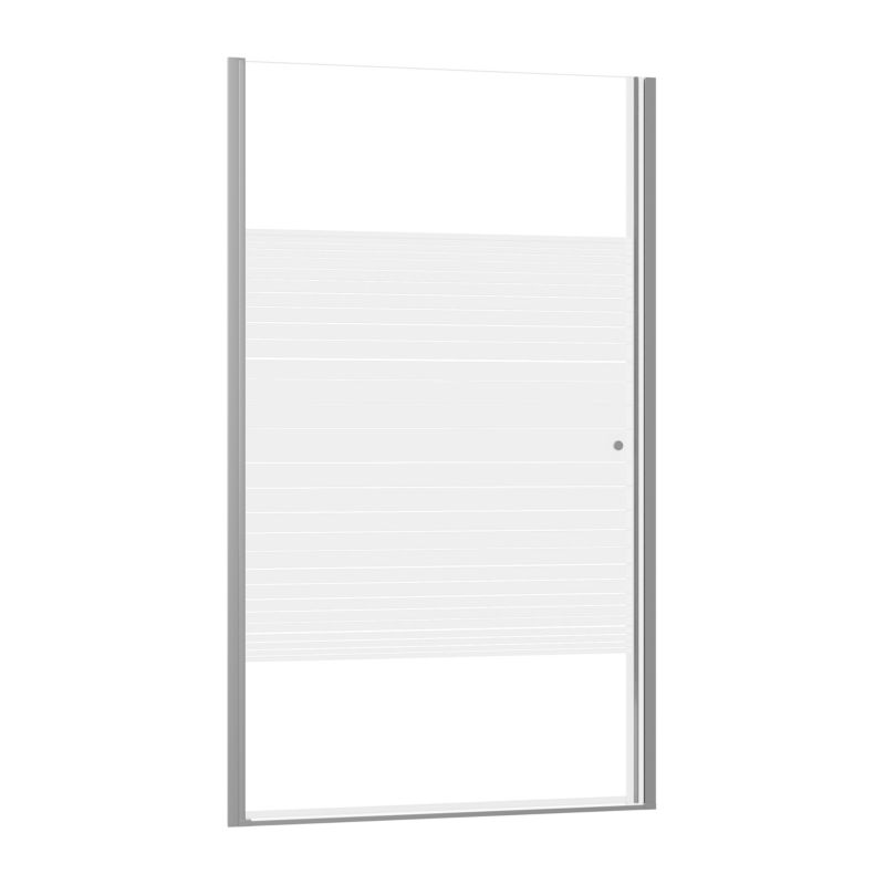 Drzwi prysznicowe uchylne SAKURA SEVANTE 85 cm chrom z pasami 1 szt.