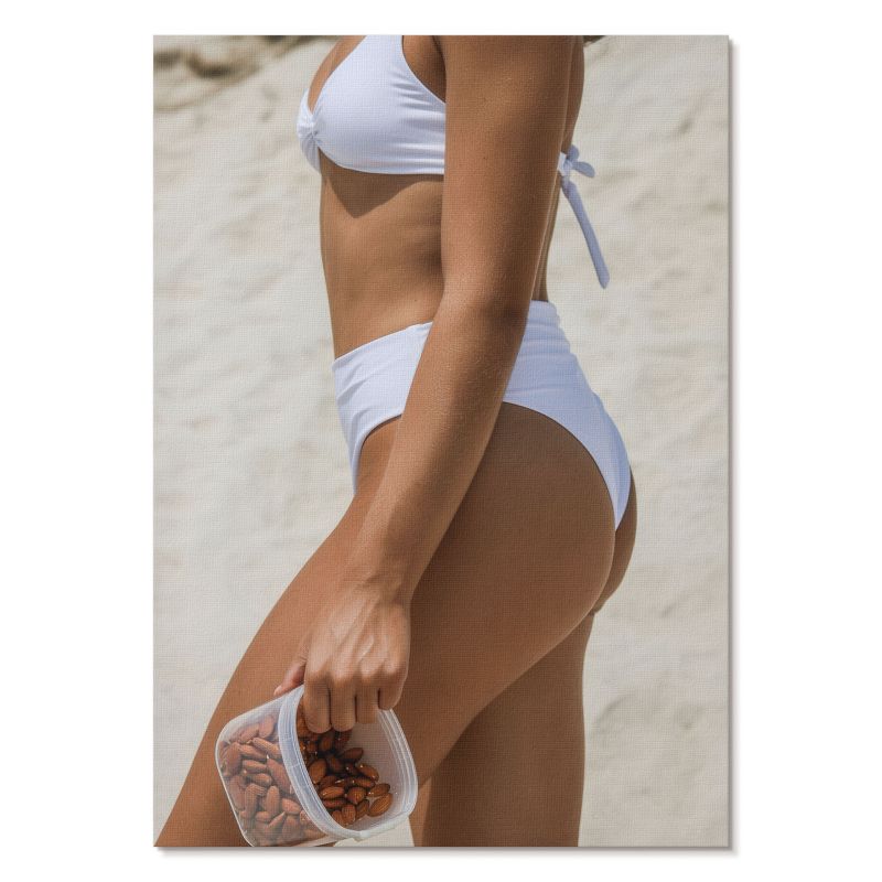 Obraz Plakat Canvas Tulup 59,4,x84 cm (A1) Kobieta na plaży Do sypialni, salonu, biura 1 szt.