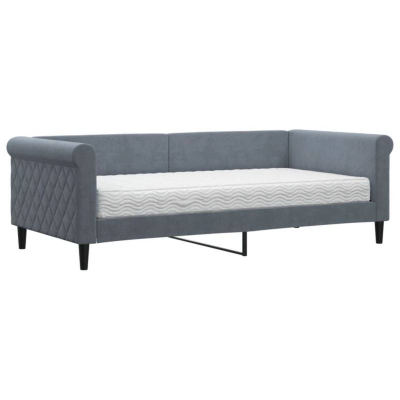 Sofa rozkładana WaszeMeble 90x190 cm Ciemnoszary aksamit WM-3197761 1 szt.