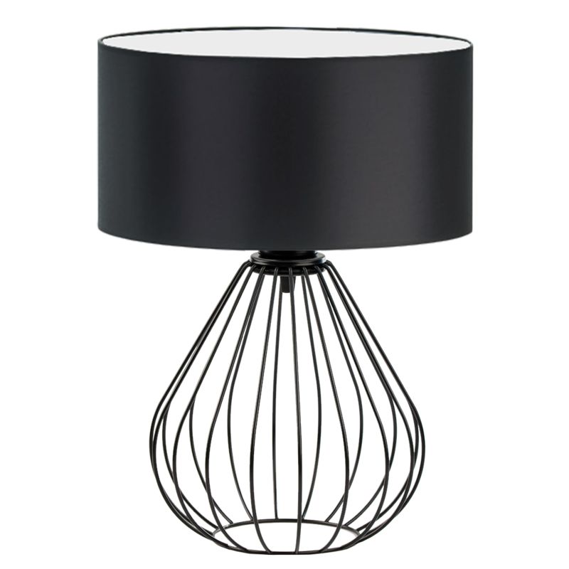 Lampka Nocna Volta Light Factory Konwalia Abażur Czarny/Czarny 1xE27 1szt.