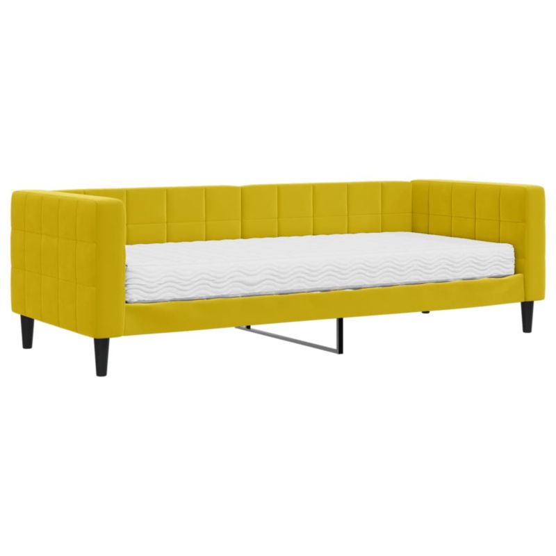 Sofa rozkładana WaszeMeble 80x200 cm Żółty aksamit WM-3196665 1 szt.