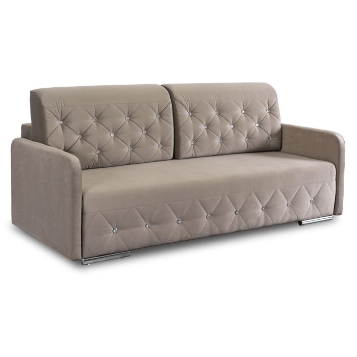 Sofa Vivo Mebel Elite Rozkładana z Funkcją Spania i Pojemnikiem Beżowa 1 szt