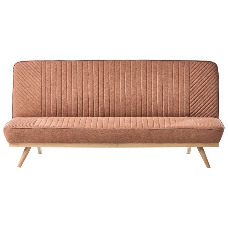 Sofa rozkładana dla 2 osób Kalfafel Złoty brąz 1 szt.