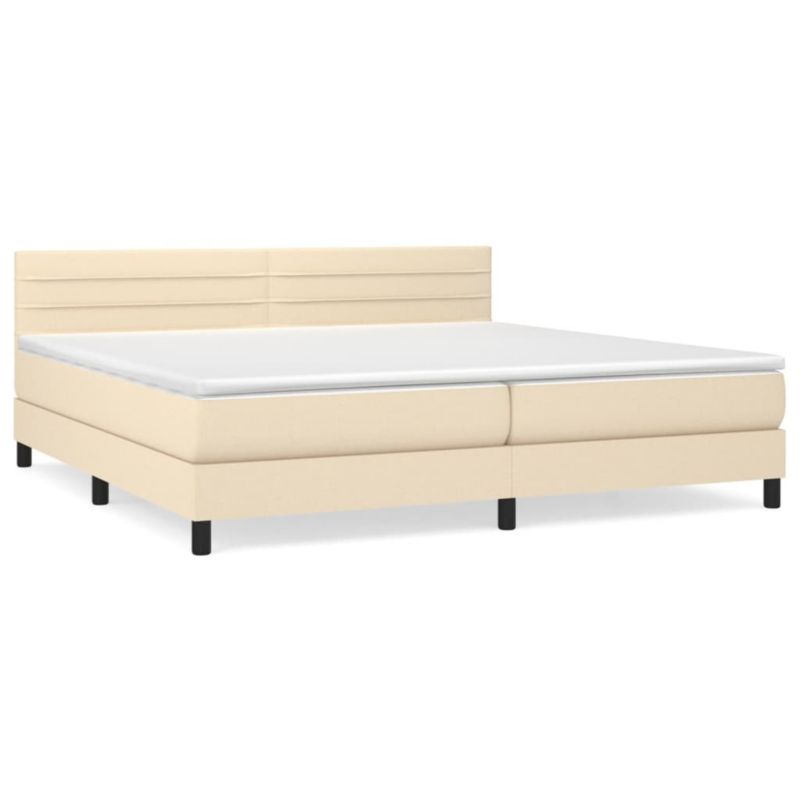 Łóżko kontynentalne WaszeMeble 200x200 cm kremowe WM-3140166 1 szt.