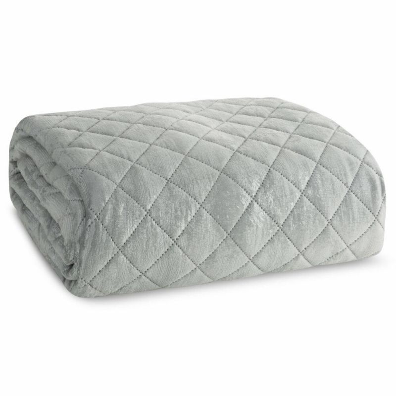 Narzuta BLINK/3 Eurofirany 170x210 cm srebrna pikowana dekoracyjna na łóżko 1 szt.