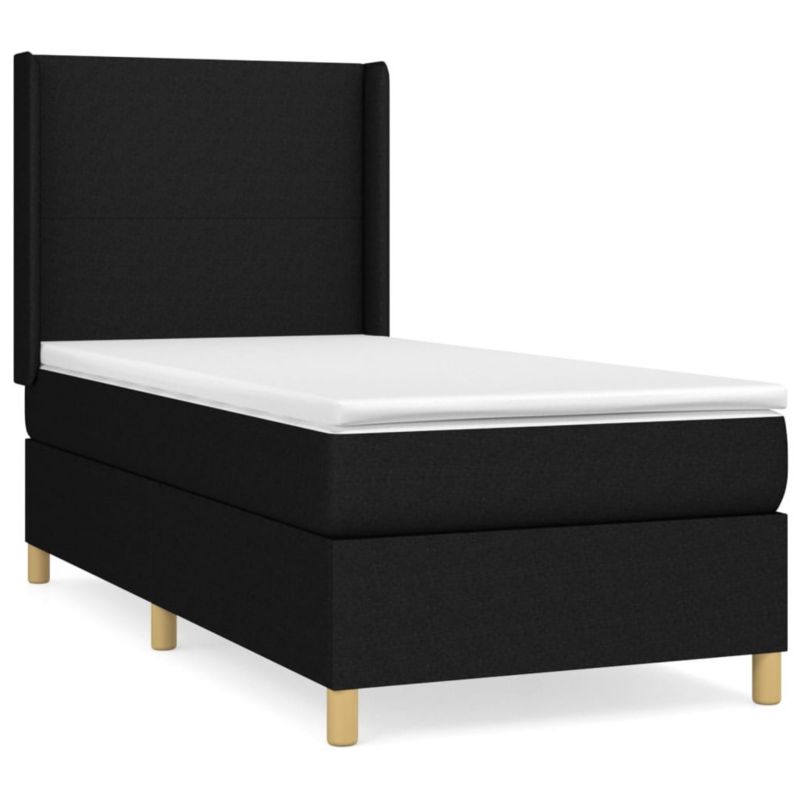 Łóżko kontynentalne WaszeMeble 90x200 cm czarne WM-3131803 1 szt.