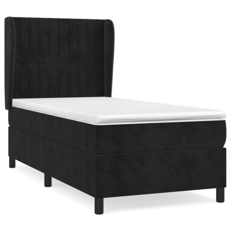 Łóżko kontynentalne WaszeMeble 90x200 cm czarne WM-3129311 1 szt.