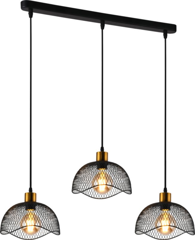 Lampa wisząca Vargo czarno-mosiężny 3xE27x60W IP20 wym:80x70x22cm - 1 szt.