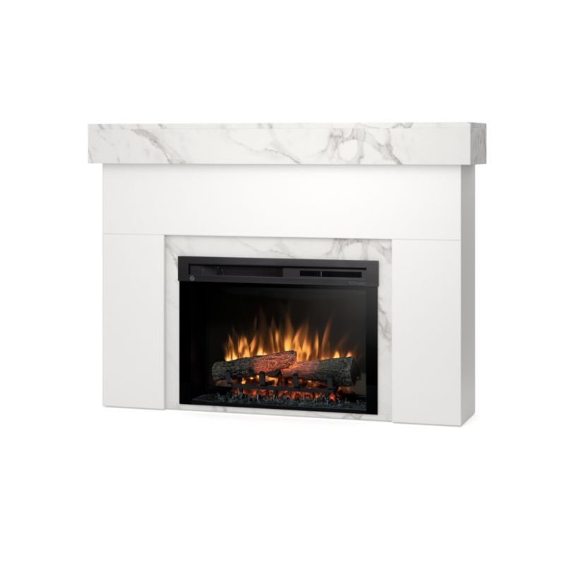 Kominek elektryczny Warmtec Aven 1400W 26" XHD biały mat, marmur crystal 1 szt.
