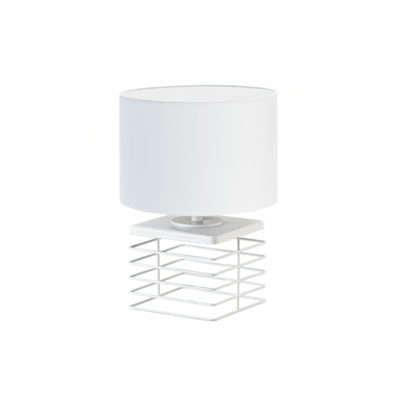 Lampka Nocna Volta Light Factory Level Abażur Biały/Biały 1xE27 1szt.