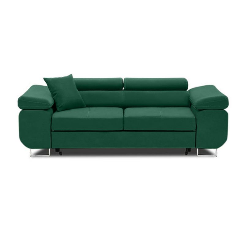 Sofa TYLETEGOTU rozkładana BELLEZZA velvet butelkowa zieleń 1 szt