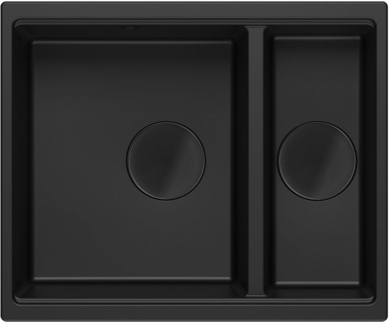 Zlewozmywak granitowy Quadron Logan GraniteQ 55x46 cm czarny 1 szt.