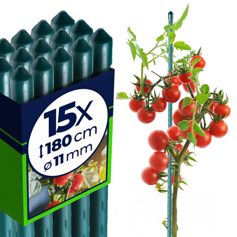 Tyczka KADAX Do Roślin Podpora 180cm Tyczki Palik Powlekana Stal 15 szt.