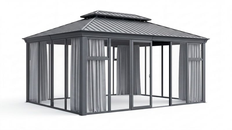 Altana Oranżeria Szklarnia ogrodowa Antracytowa 300x400cm Corciano pergola 1szt.