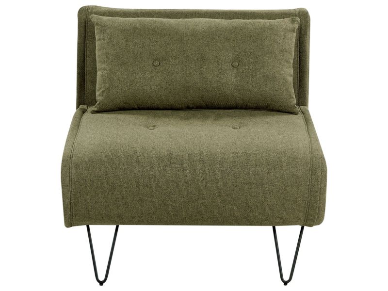Sofa rozkładana jednoosobowa Vestfold Oliwkowy 1 szt.