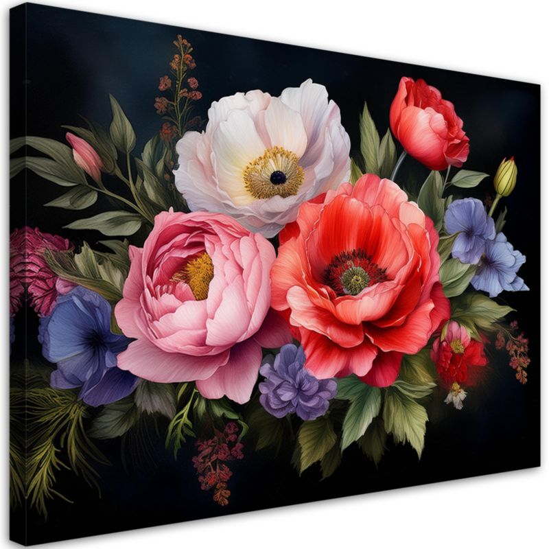 Obraz do salonu sypialni Feeby Bukiet Kwiaty 90x60 cm 1szt