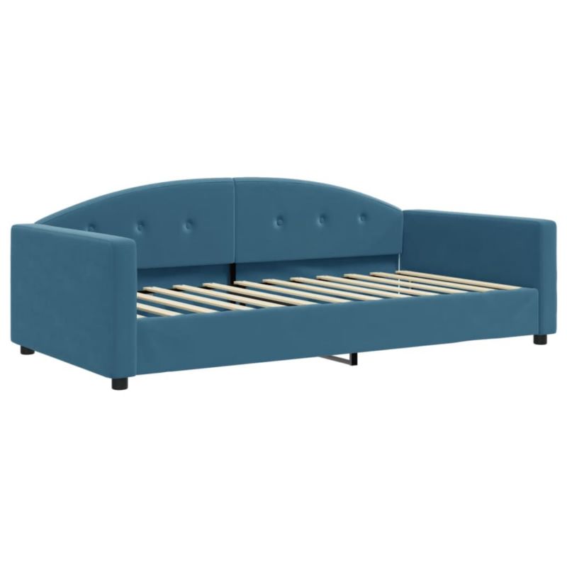 Sofa rozkładana WaszeMeble 100x200 cm Niebieski aksamit WM-354142 1 szt.