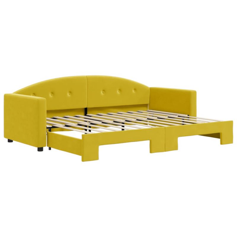 Sofa rozkładana WaszeMeble 80x200 cm Żółty aksamit WM-3197299 1 szt.