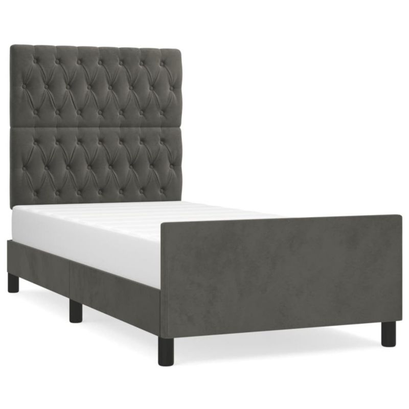 Łóżko tapicerowane WaszeMeble 90x200 cm ciemnoszara WM-3125917 1 szt.