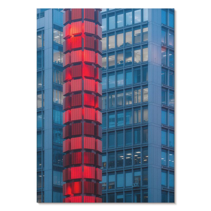 Obraz Plakat Canvas Tulup 42x59,4 cm (A2) Czerwona wieża Do biura, salonu, przedpokoju 1 szt.
