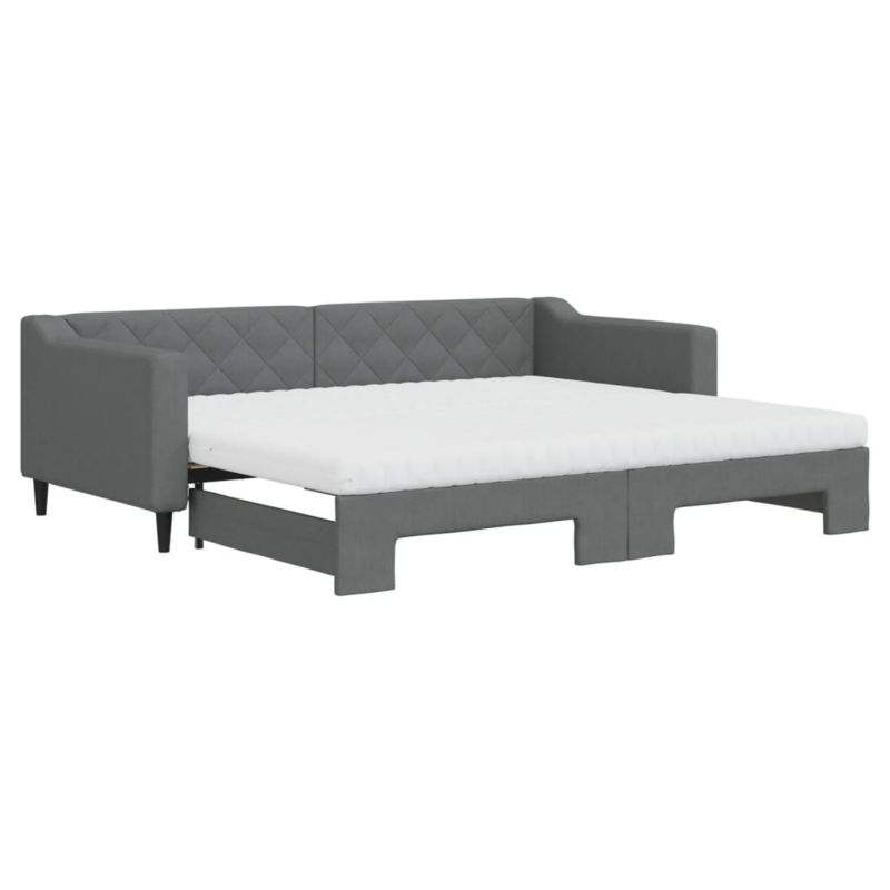 Sofa rozkładana WaszeMeble 90x200 cm Ciemnoszary tkanina WM-3197445 1 szt.