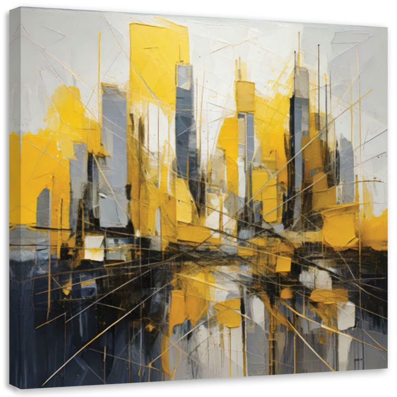 Obraz do salonu Feeby Abstrakcyjne Miasto Akwarela 60x60cm 1szt