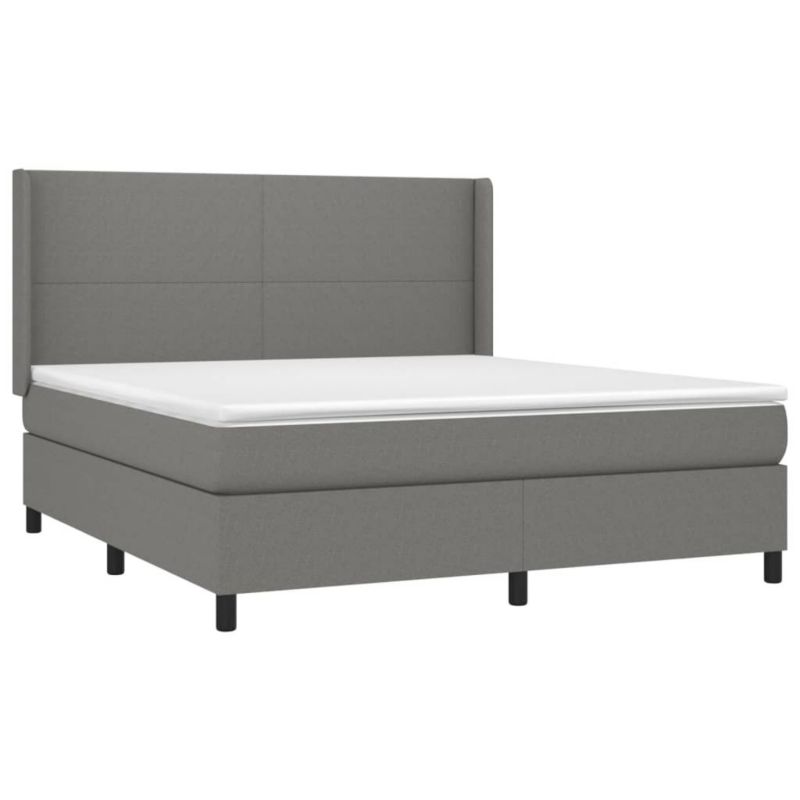 Łóżko kontynentalne WaszeMeble 160x200 cm ciemnoszara WM-3138166 1 szt.