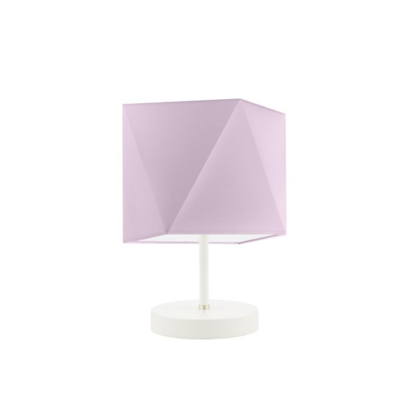 Lampka Nocna Volta Light Factory Picolo Abażur Biały/Jasny fioletowy Diament 1xE27 1szt.
