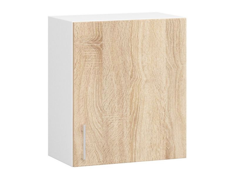 Szafka kuchenna Akord W50 system Lima Biała 50 cm 1 drzwi kolor Dąb Sonoma mat 2 półki 50x30,5x58 cm 1 szt.