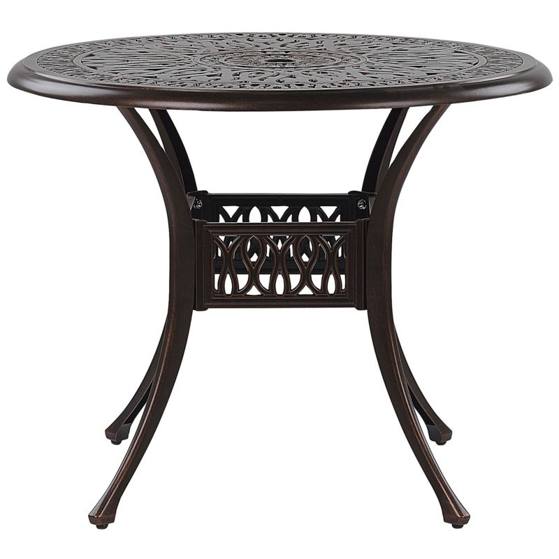 Stół ogrodowy dla 4 osób Ancona 90 cm 90 cm Metal Ciemnobrązowy 1 szt.