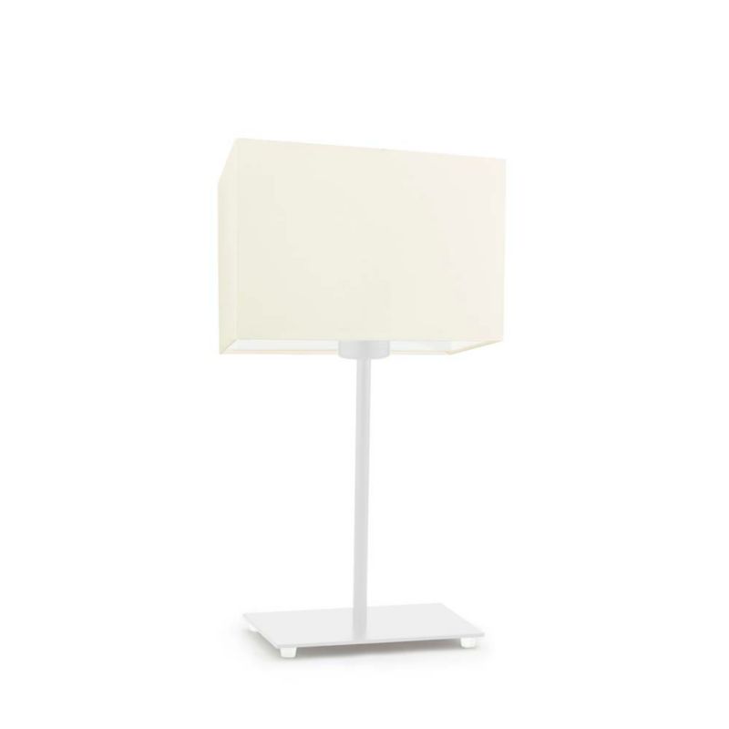 Lampka Nocna Volta Light Factory Moto Abażur Biały/Ecru Prostokąt 1xE27 1szt.