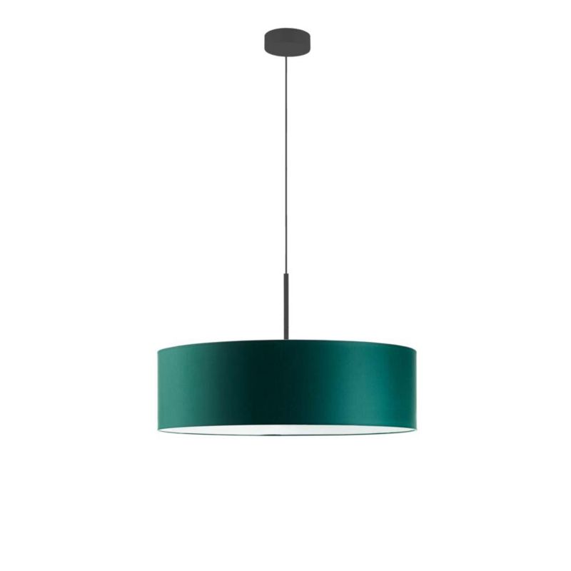 Lampa wisząca zwis Volta Light Factory żyrandol sufitowa z abażurem diament Butelkowa zieleń JAZZ 60cm 1szt.