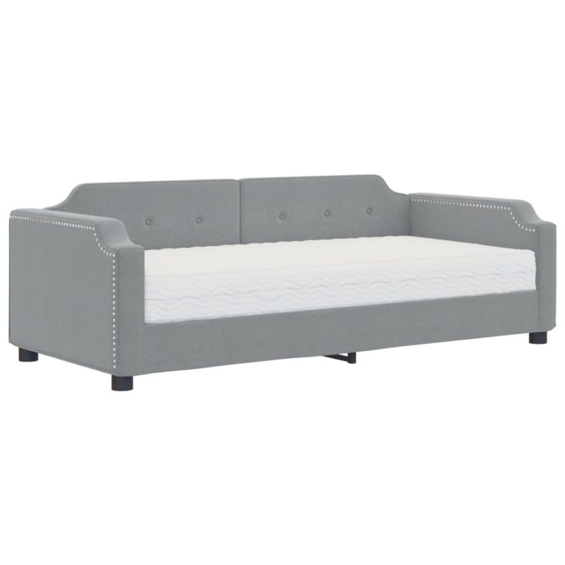 Sofa rozkładana WaszeMeble 100x200 cm Jasnoszary tkanina WM-3197621 1 szt.