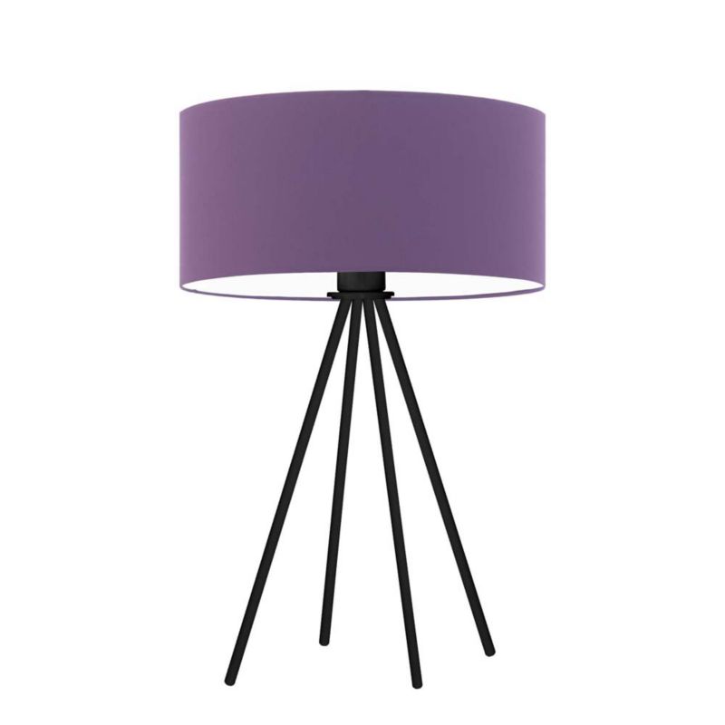 Lampka Nocna Volta Light Factory Solaris Abażur Fioletowy 1xE27 1szt.