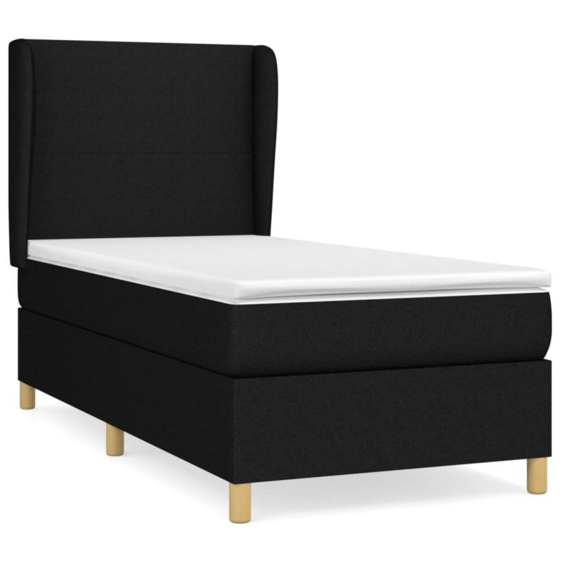 Łóżko kontynentalne WaszeMeble 90x200 cm czarne WM-3128335 1 szt.