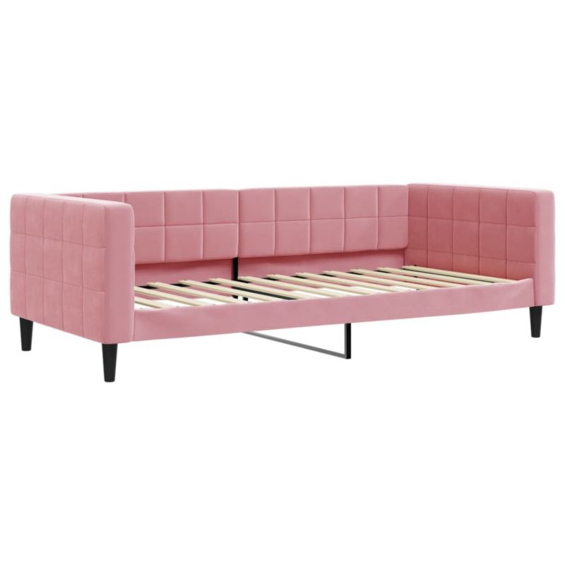 Sofa rozkładana WaszeMeble 90x200 cm Różowy aksamit WM-354011 1 szt.