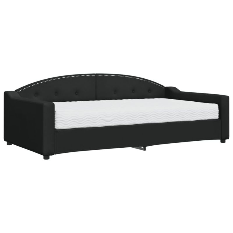 Sofa rozkładana WaszeMeble 100x200 cm Czarny tkanina WM-3197519 1 szt.