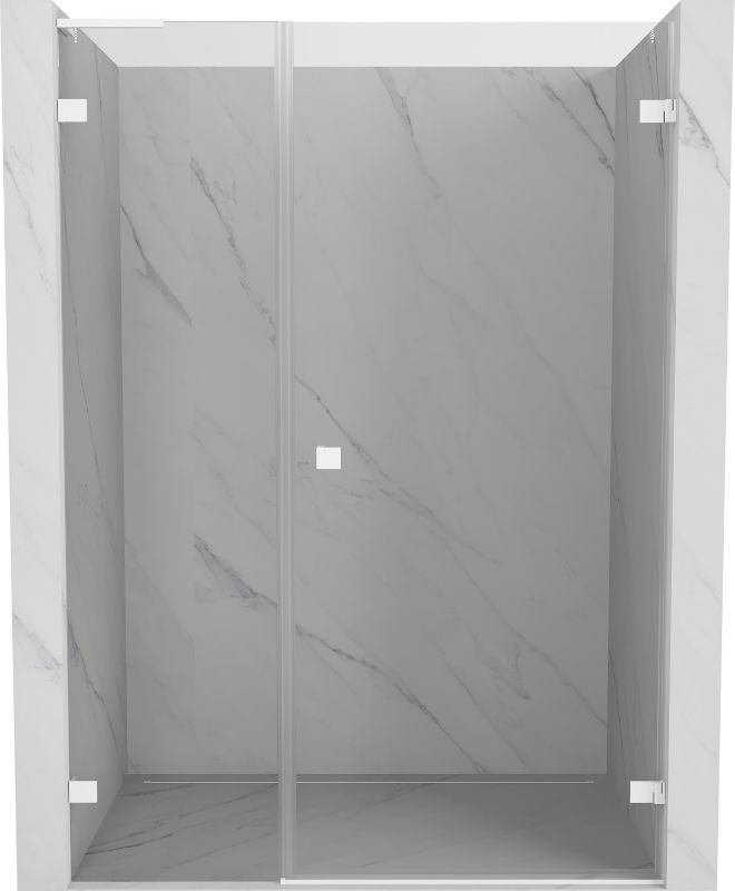Drzwi prysznicowe uchylne Mexen Lunar-B L białe 130x200 cm 1 szt.