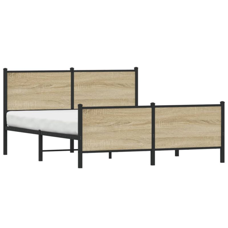 Łóżko metalowe WaszeMeble 140x200 cm dąb sonoma WM-3301361 1 szt.