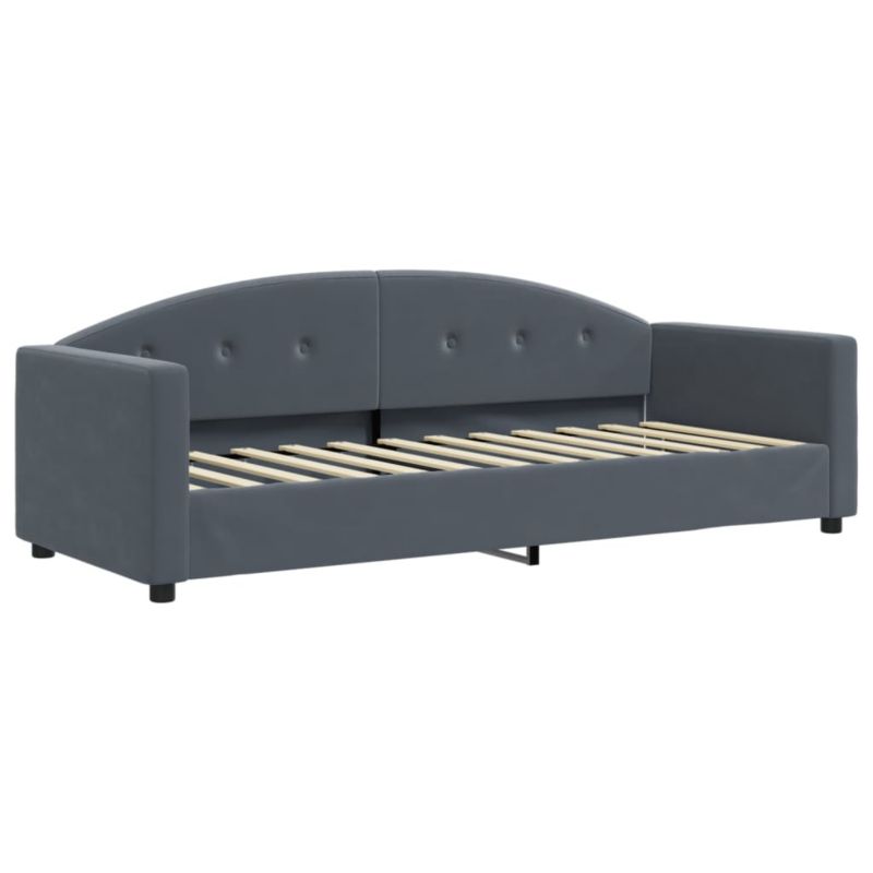 Sofa rozkładana WaszeMeble 80x200 cm Ciemnoszary aksamit WM-354130 1 szt.