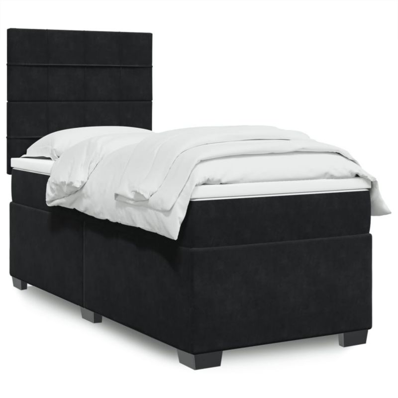 Łóżko kontynentalne WaszeMeble 90x200 cm czarne WM-3290812 1 szt.