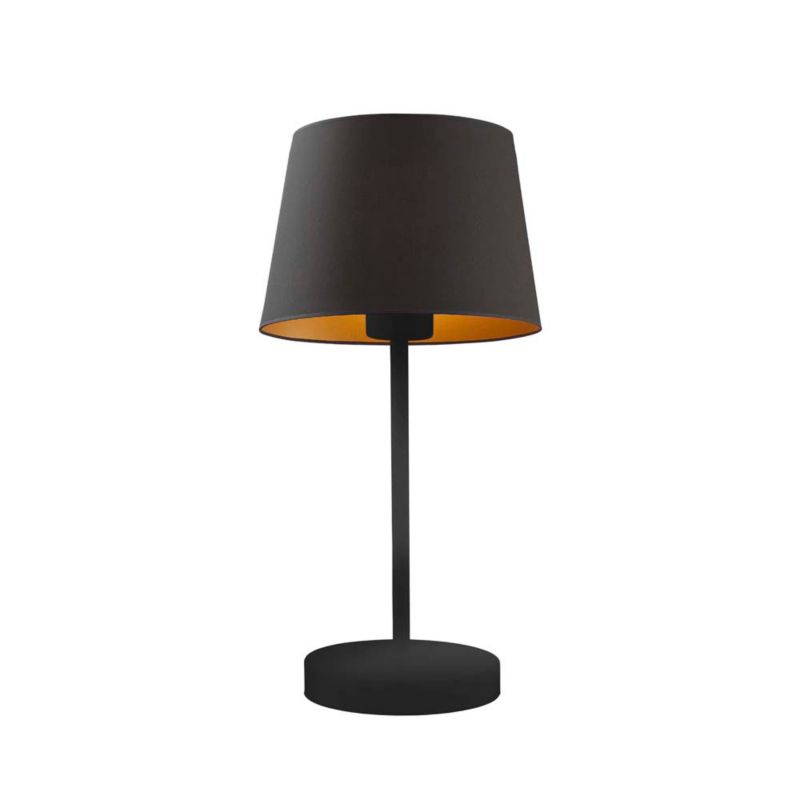 Lampka Nocna Volta Light Factory Blues Abażur Czarny ze złotem Stożek 1xE27 1szt.
