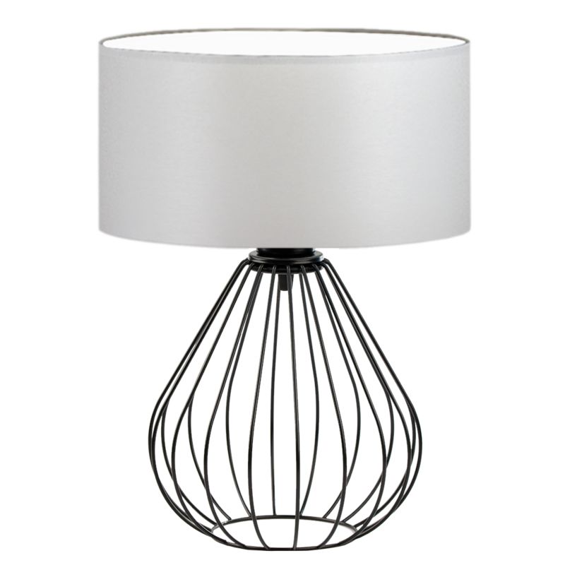 Lampka Nocna Volta Light Factory Konwalia Abażur Czarny/Jasny szary 1xE27 1szt.